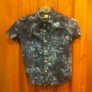 Gap kids buttondown floral shirt